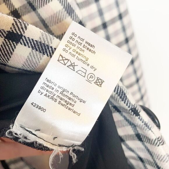 The Akris Punto Glen Check Blazer Jacket Cream Black Lavender Plaid Size 4 Small - Picture 13 of 14
